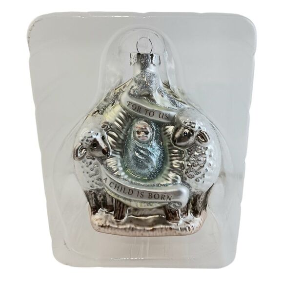 Demdaco For To Us A Child Is Born Christmas Ornament Blown Glass Isiah 9:6 - Picture 6 of 8
